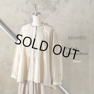sosotto / ソソット リバティプリント 折り返し衿ブラウス7分袖,ブランド,