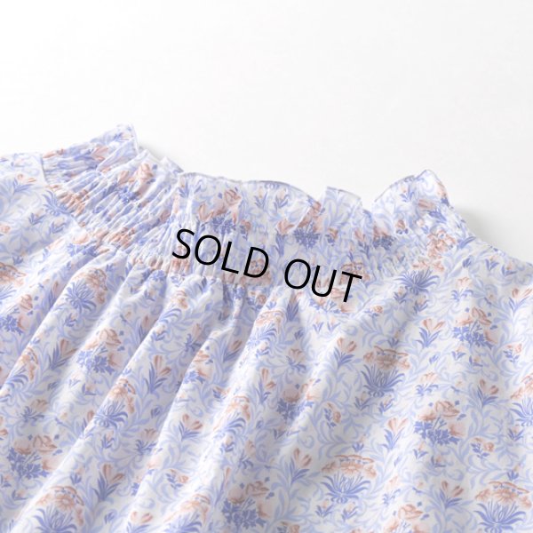 画像3: sosotto / ソソット リバティプリント シャーリングカラーフレンチブラウス (3)