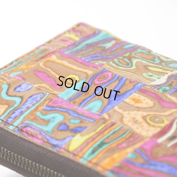 画像4: MAGNET / マグネット スキモレザー パッチワークラウンドファスナーロングウォレット PIG (4)