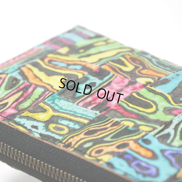 画像10: MAGNET / マグネット スキモレザー パッチワークラウンドファスナーロングウォレット PIG (10)