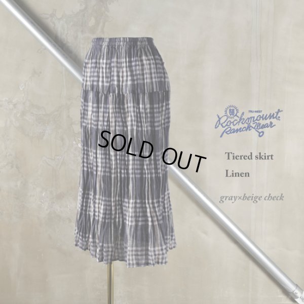 画像2: Rockmount / ロックマウント ティアードスカート linen (2)