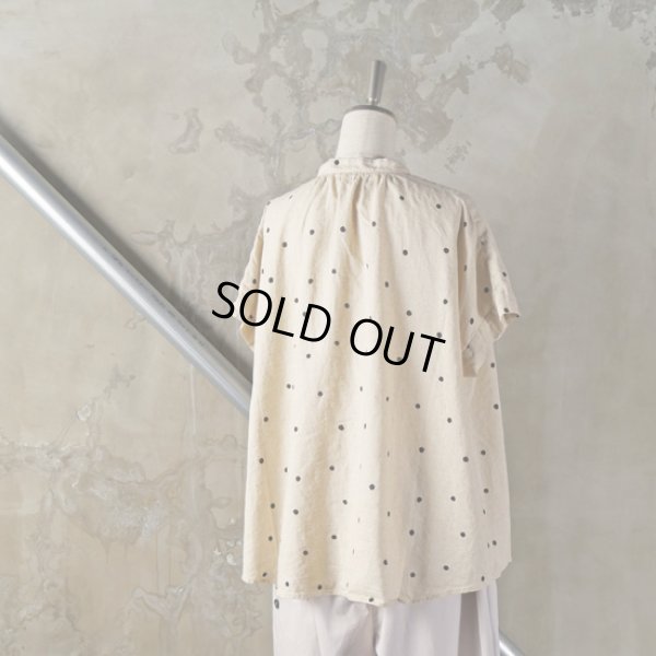 画像11: prit / プリット ドットプリント ショートスリーブギャザーブラウス (11)