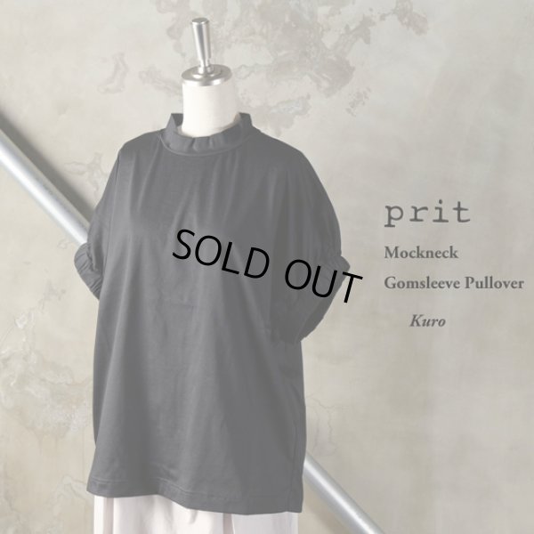 画像14: prit / プリット コンパクト天竺 モックネック袖ゴムプルオーバー (14)