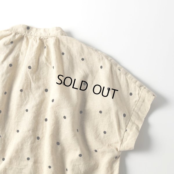 画像7: prit / プリット ドットプリント ショートスリーブギャザーブラウス (7)