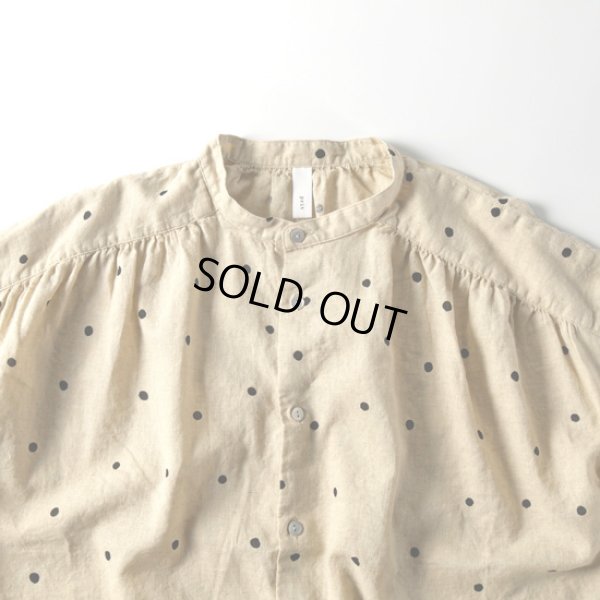 画像2: prit / プリット ドットプリント ショートスリーブギャザーブラウス (2)