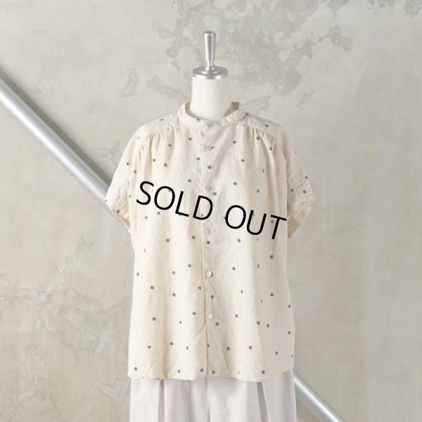 画像9: prit / プリット ドットプリント ショートスリーブギャザーブラウス (9)
