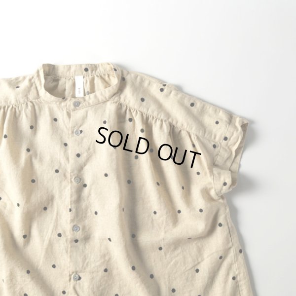 画像3: prit / プリット ドットプリント ショートスリーブギャザーブラウス (3)