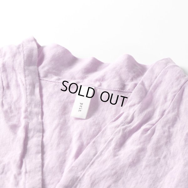 画像3: prit / プリット フレンチリネンキャンバス 裾ゴムカーディガン (3)