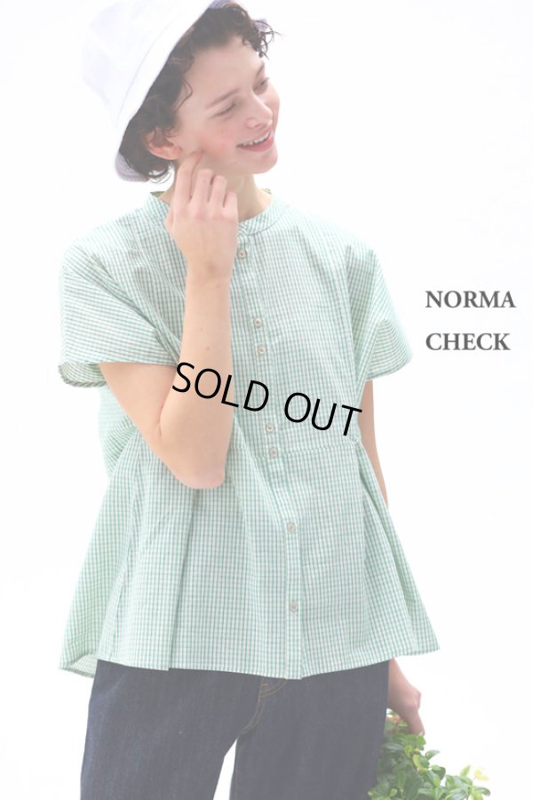 画像2: KELEN / ケレン 2WAYシルエットブラウス NORMA CHECK (2)