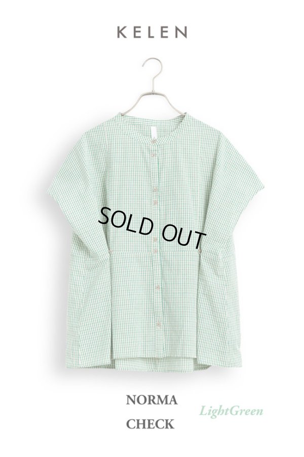 画像12: KELEN / ケレン 2WAYシルエットブラウス NORMA CHECK (12)