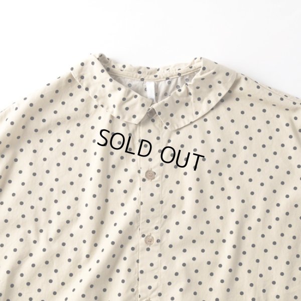 画像2: grin / グリン 綿レーヨンドットプリント ワイドシャツ (2)