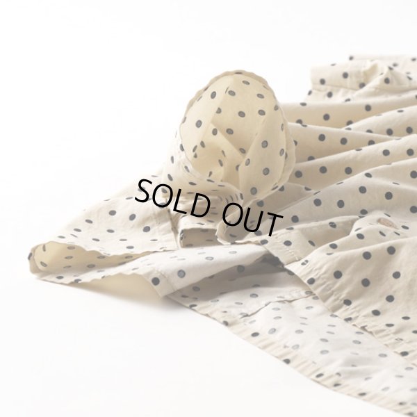 画像8: grin / グリン 綿レーヨンドットプリント ワイドシャツ (8)