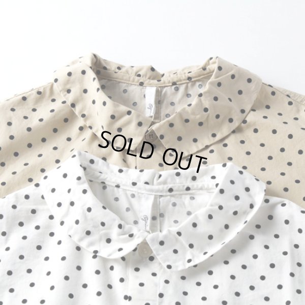 画像10: grin / グリン 綿レーヨンドットプリント ワイドシャツ (10)