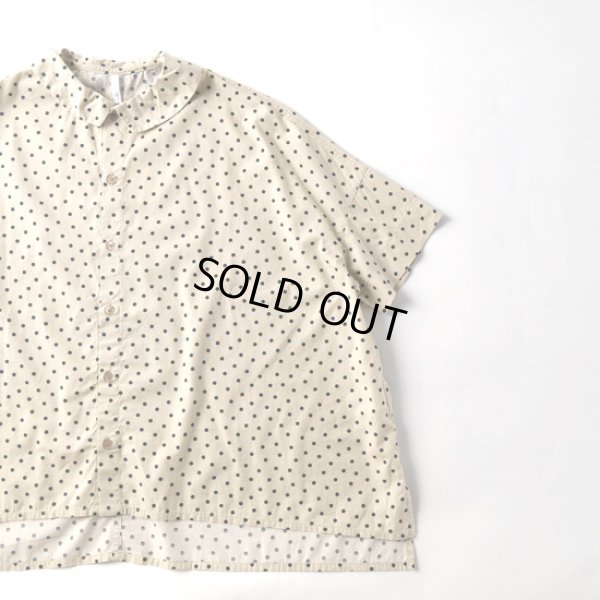 画像5: grin / グリン 綿レーヨンドットプリント ワイドシャツ (5)