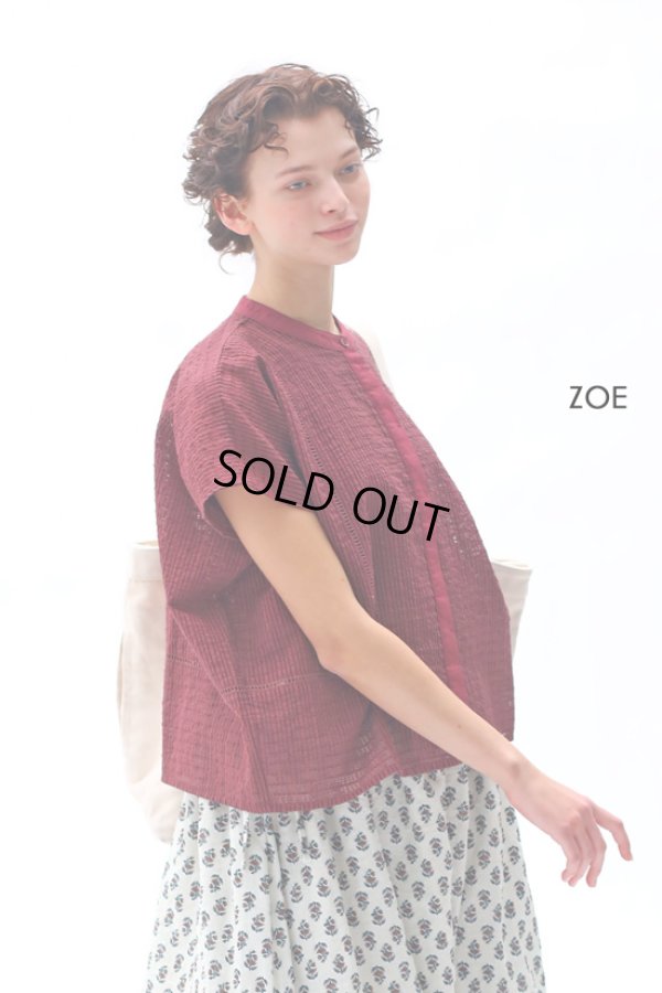 画像8: KELEN / ケレン シアーチェックワイドブラウス ZOE (8)