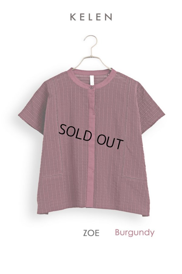 画像10: KELEN / ケレン シアーチェックワイドブラウス ZOE (10)