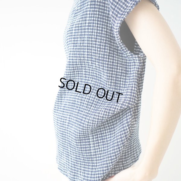 画像3: NATURAL LAUNDRY / ナテュラルランドリー シュリンクギンガム タックベスト (3)