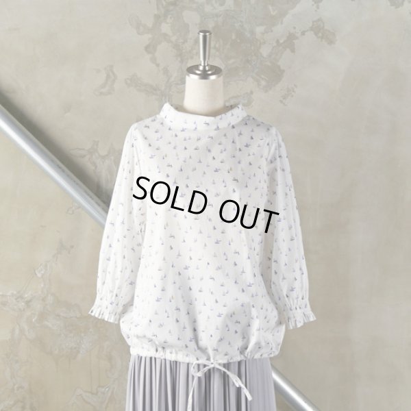 画像10: sosotto / ソソット リバティプリント 折り返し衿ブラウス7分袖 (10)