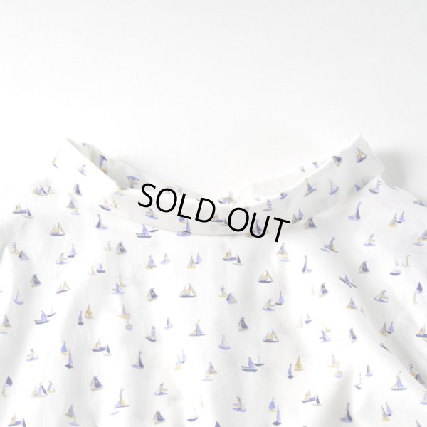 画像3: sosotto / ソソット リバティプリント 折り返し衿ブラウス7分袖 (3)