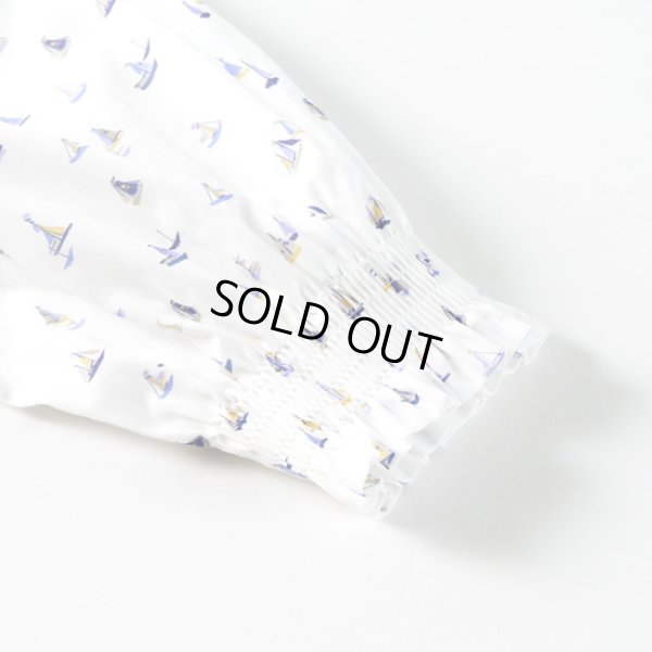 画像4: sosotto / ソソット リバティプリント 折り返し衿ブラウス7分袖 (4)