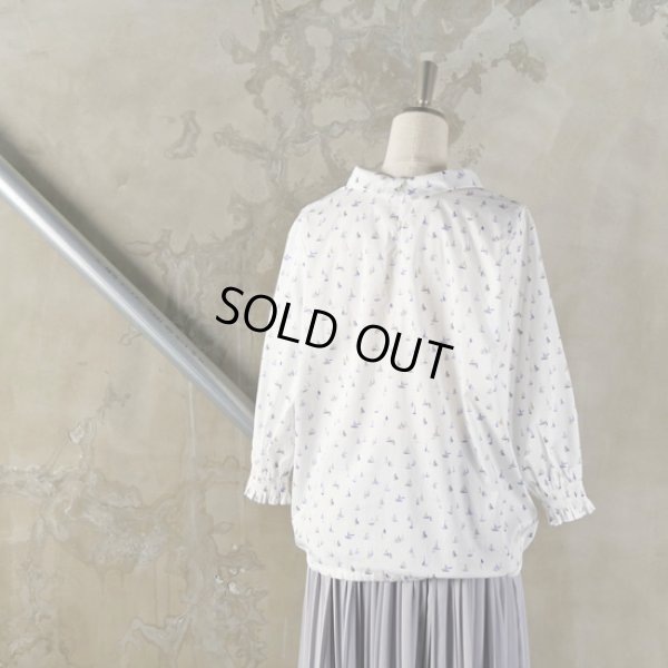 画像12: sosotto / ソソット リバティプリント 折り返し衿ブラウス7分袖 (12)