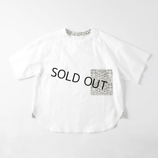 画像2: sosotto / ソソット 綿麻リバティポケット付きTブラウス (2)