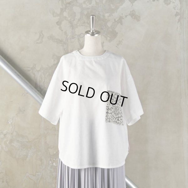 画像8: sosotto / ソソット 綿麻リバティポケット付きTブラウス (8)