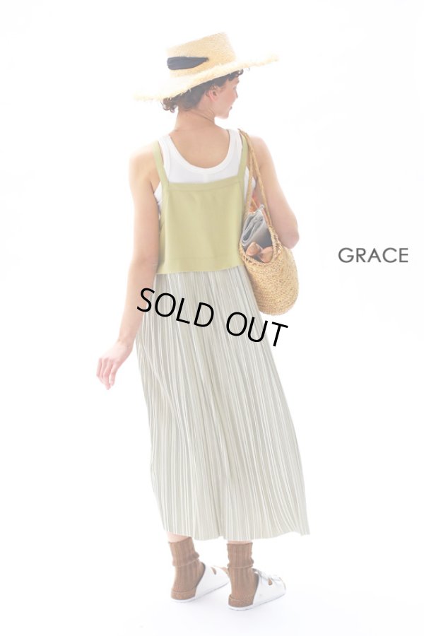 画像2: KELEN / ケレン プリーツコンビドレス GRACE (2)