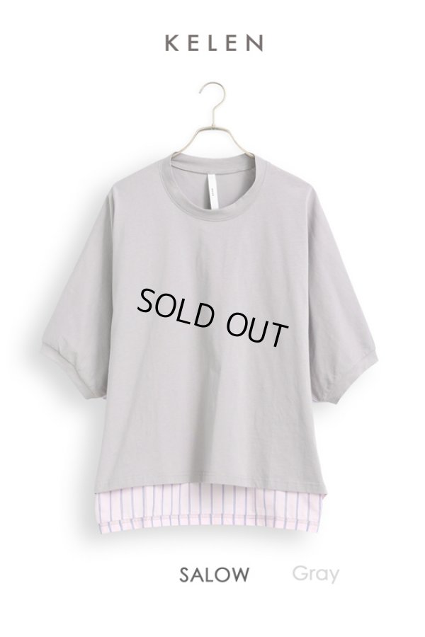 画像19: KELEN / ケレン デザインコンビトップス SALOW (19)