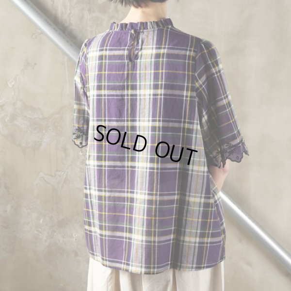 画像11: sosotto / ソソット スカラップ 刺しゅう半袖ブラウス (11)