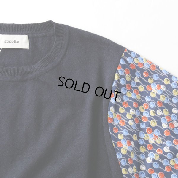 画像17: sosotto / ソソット リネンコットンリバティ袖ドッキングプルオーバー7分袖 (17)