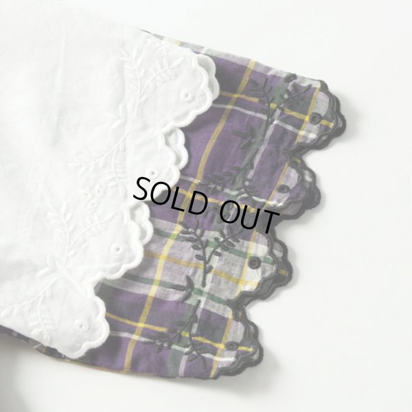 画像14: sosotto / ソソット スカラップ 刺しゅう半袖ブラウス (14)