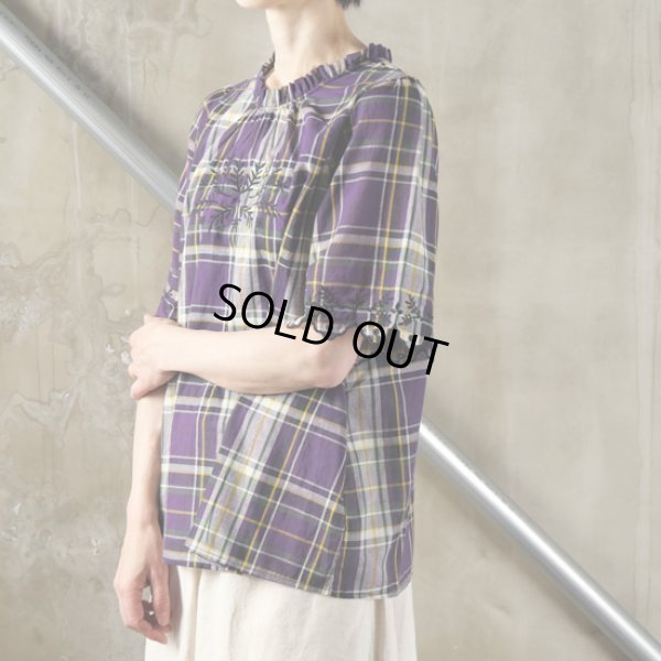 画像10: sosotto / ソソット スカラップ 刺しゅう半袖ブラウス (10)