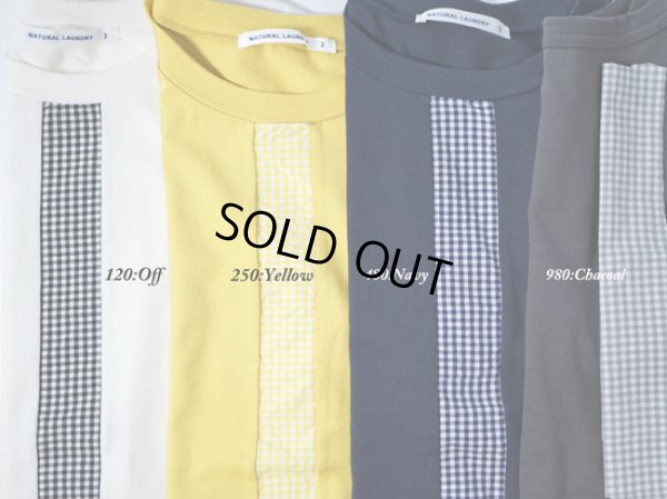 画像6: NATURALLAUNDRY / ナテュラルランドリー L度詰天竺 センターパネルTシャツ (6)
