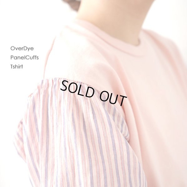 画像4: NATURAL LAUNDRY / ナテュラルランドリー オーバーダイ パネルカフスTシャツ (4)