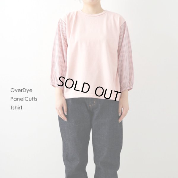 画像6: NATURAL LAUNDRY / ナテュラルランドリー オーバーダイ パネルカフスTシャツ (6)