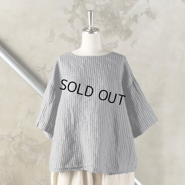 画像7: prit / プリット フレンチリネン平織 5分袖プルオーバー (7)