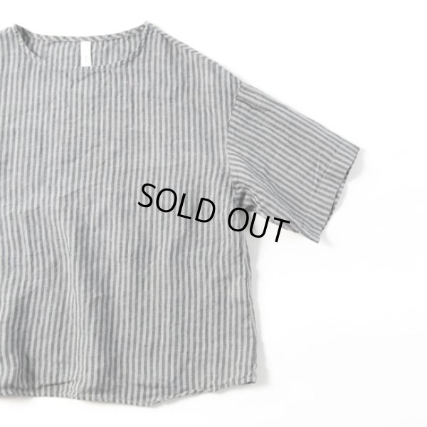 画像2: prit / プリット フレンチリネン平織 5分袖プルオーバー (2)