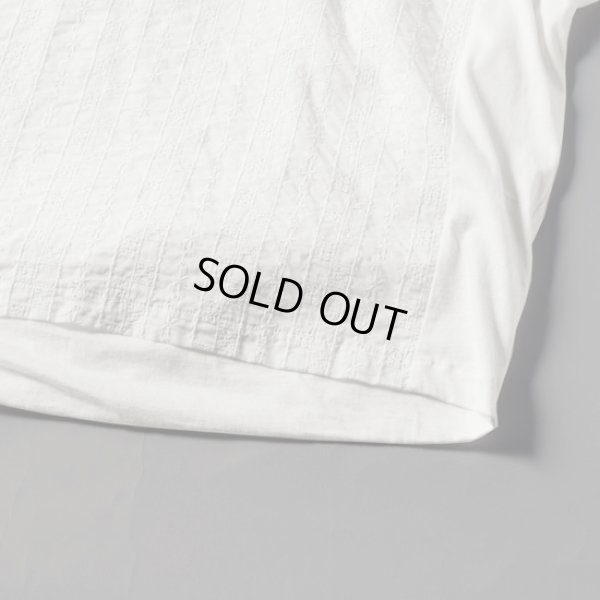 画像5: prit / プリット ハイゲージ天竺×ローンパターンフラワー刺しゅう 切替ショートスリーブプルオーバー (5)