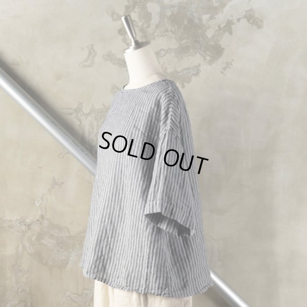 画像8: prit / プリット フレンチリネン平織 5分袖プルオーバー (8)