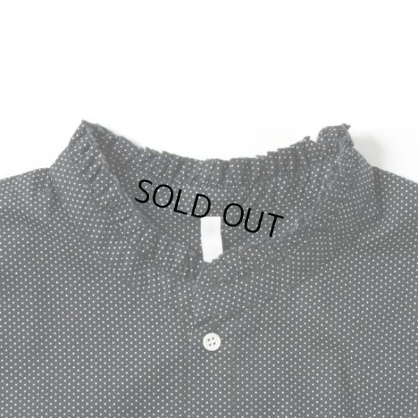 画像4: grin / グリン ブロード フリルネックブラウス (4)