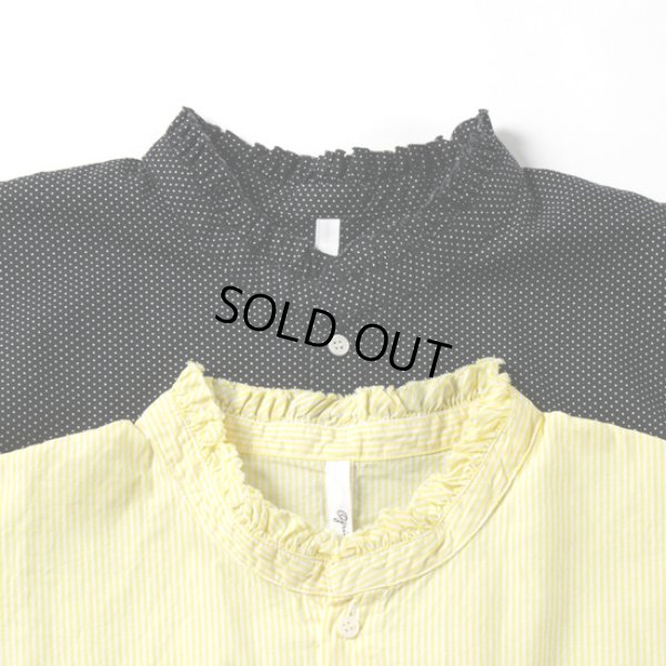 画像15: grin / グリン ブロード フリルネックブラウス (15)