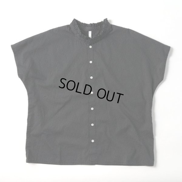 画像3: grin / グリン ブロード フリルネックブラウス (3)