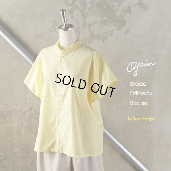 画像13: grin / グリン ブロード フリルネックブラウス (13)