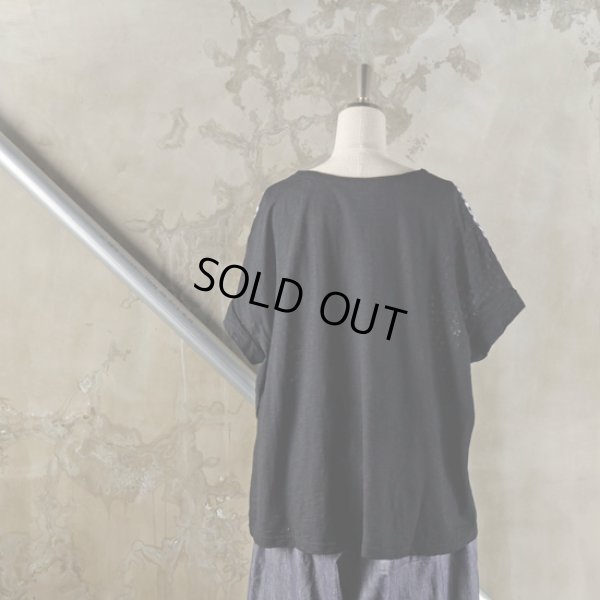 画像11: prit / プリット 天竺×フレンチリネン ギンガムチェック切替 ショートスリーブプルオーバー (11)