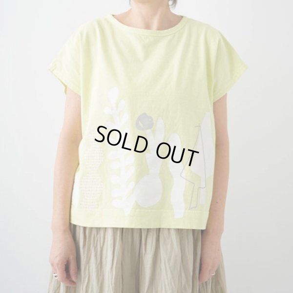 画像2: grin / グリン マナプール天竺 シルエットプリントTシャツ (2)