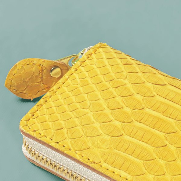 画像3: KCs / ケイシイズ マットパイソン ラウンドジップミニウォレット (3)