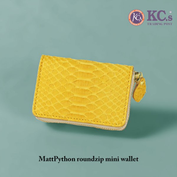 画像7: KCs / ケイシイズ マットパイソン ラウンドジップミニウォレット (7)