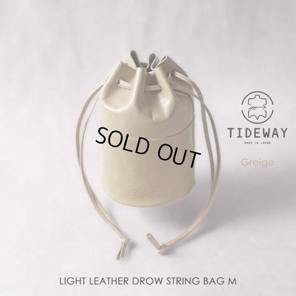 画像12: TIDEWAY / タイドウェイ LIGHT LEATHER DROW STRING BAG M (12)