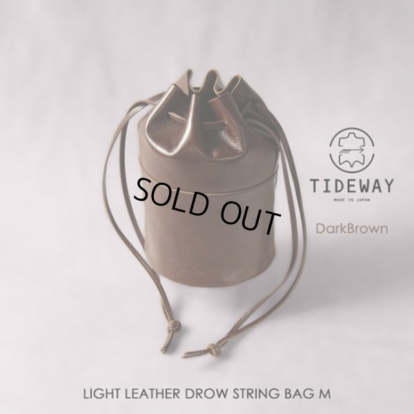 画像13: TIDEWAY / タイドウェイ LIGHT LEATHER DROW STRING BAG M (13)